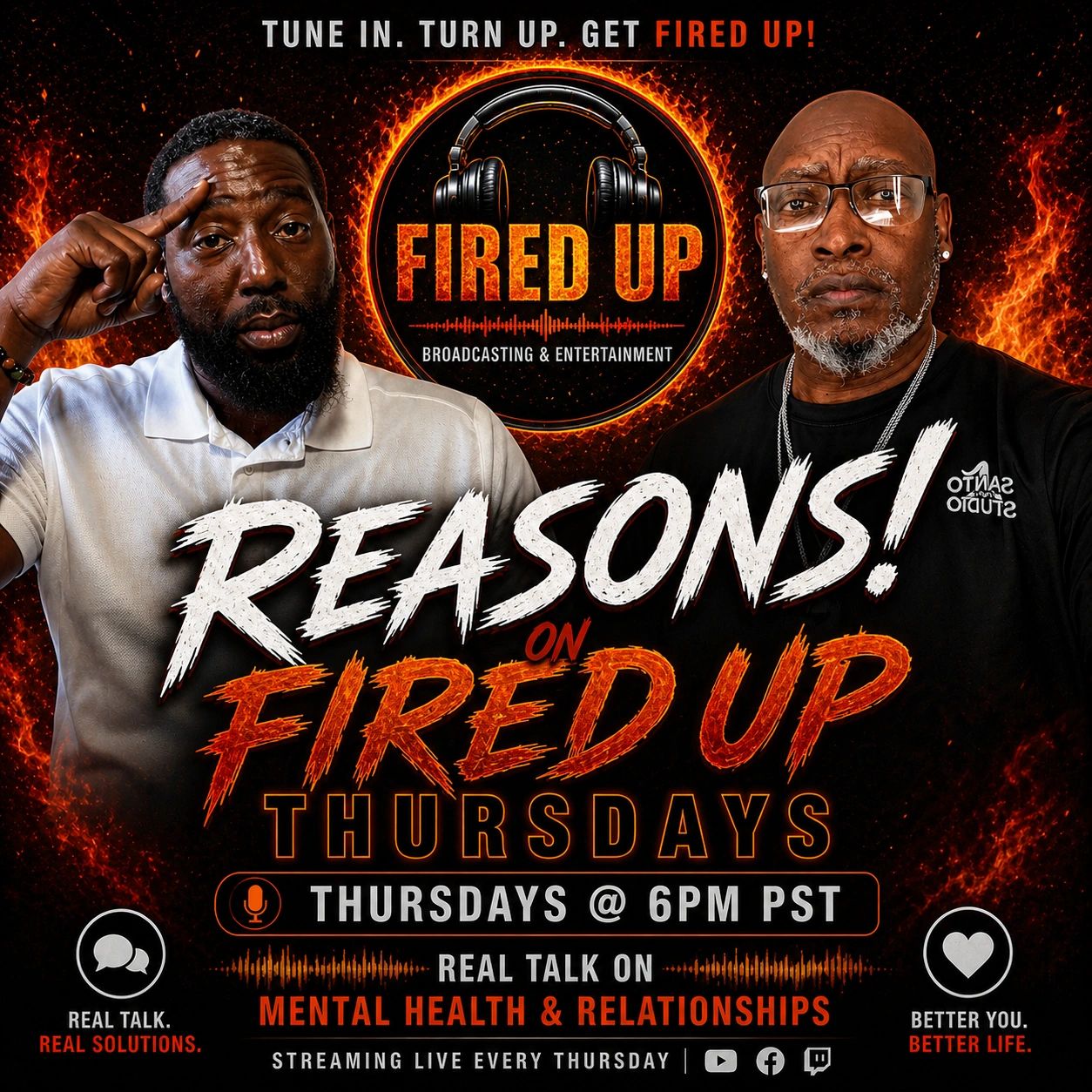 Fired Up Broadcasting — Tune In. Turn Up. Get Fired Up!